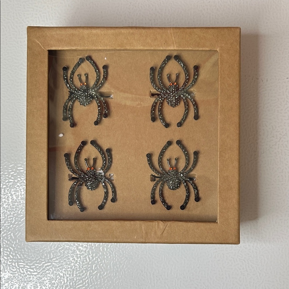 Black Spider napkin holder Set
